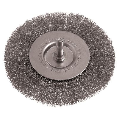 Wire Wheel Brush 100mm 6mm Shaft Stainless Steel